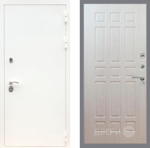 Дверь Рекс (REX) 5 Белая Шагрень FL-33 Беленый дуб в Шатуре