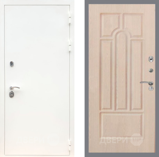 Дверь Рекс (REX) 5 Белая Шагрень FL-58 Беленый дуб в Шатуре