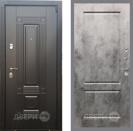 Входная металлическая Дверь Рекс (REX) 9 FL-117 Бетон темный в Шатуре