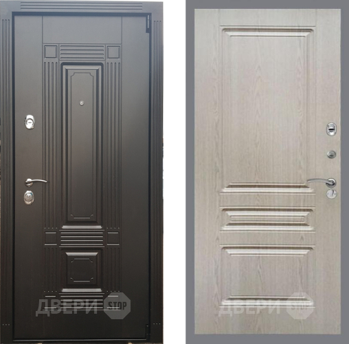 Входная металлическая Дверь Рекс (REX) 9 FL-243 Беленый дуб в Шатуре