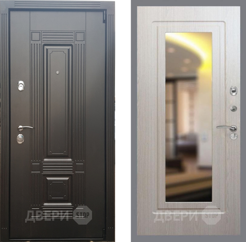 Входная металлическая Дверь Рекс (REX) 9 FLZ-120 Беленый дуб в Шатуре