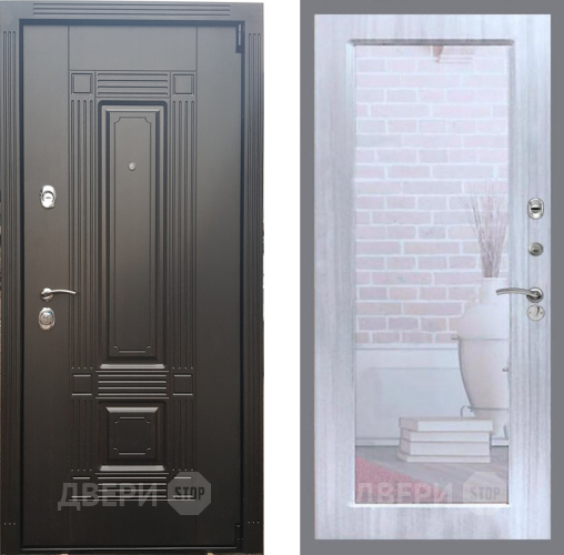 Дверь Рекс (REX) 9 Зеркало Пастораль Сандал белый в Шатуре