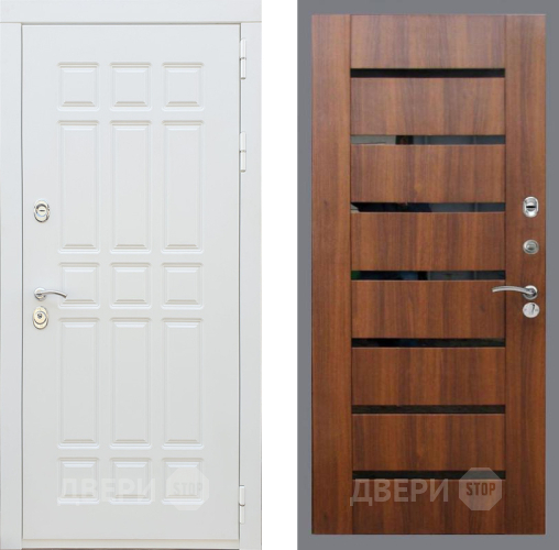 Дверь Рекс (REX) 8 Силк Сноу СБ-14 стекло черное Орех бренди в Шатуре