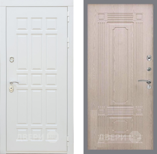 Входная металлическая Дверь Рекс (REX) 8 Силк Сноу FL-2 Беленый дуб в Шатуре