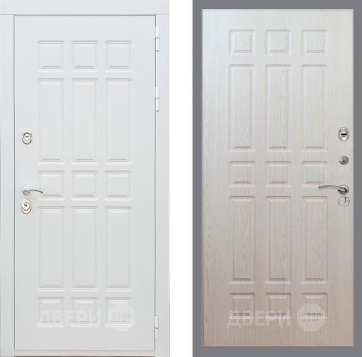 Входная металлическая Дверь Рекс (REX) 8 Силк Сноу FL-33 Беленый дуб в Шатуре