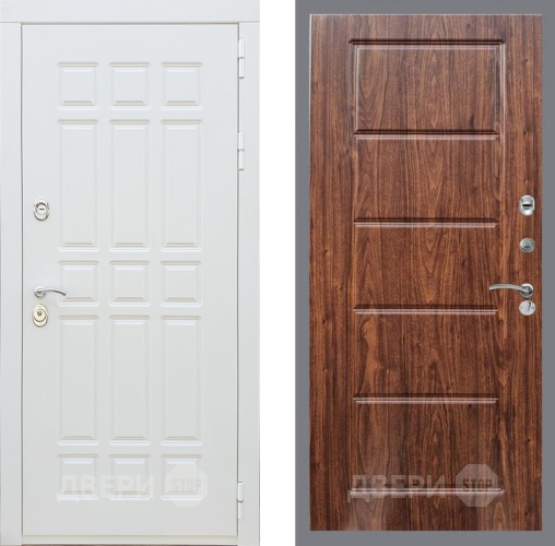 Входная металлическая Дверь Рекс (REX) 8 Силк Сноу FL-39 орех тисненый в Шатуре