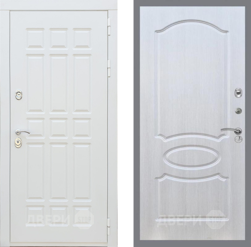 Входная металлическая Дверь Рекс (REX) 8 Силк Сноу FL-128 Лиственница беж в Шатуре