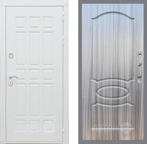 Входная металлическая Дверь Рекс (REX) 8 Силк Сноу FL-128 Сандал грей в Шатуре