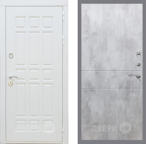 Входная металлическая Дверь Рекс (REX) 8 Силк Сноу FL-290 Бетон светлый в Шатуре