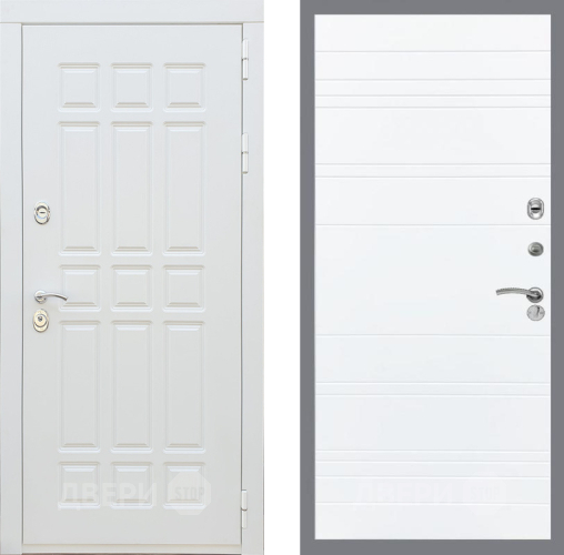 Входная металлическая Дверь Рекс (REX) 8 Силк Сноу Line Силк Сноу в Шатуре