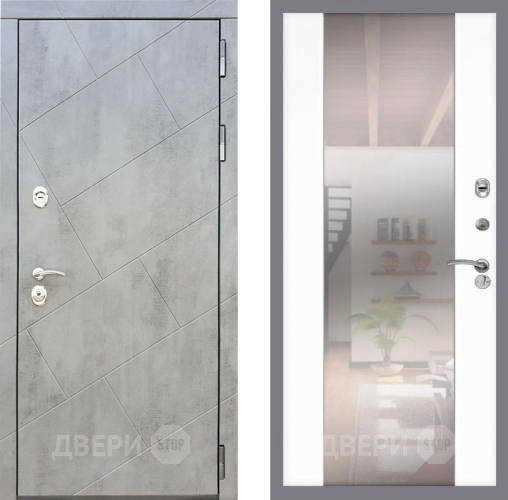 Дверь Рекс (REX) 22 СБ-16 Зеркало Силк Сноу в Шатуре