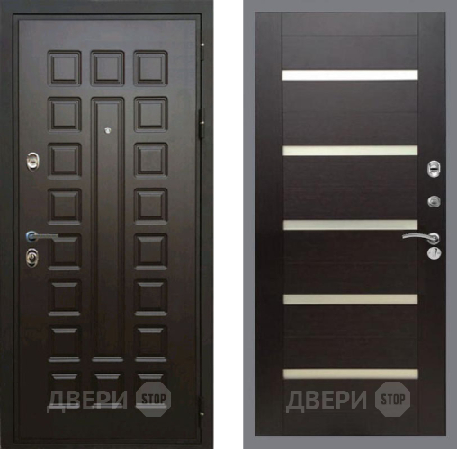 Дверь Рекс (REX) Премиум 3к СБ-14 стекло белое венге поперечный в Шатуре