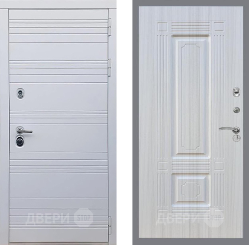 Входная металлическая Дверь Рекс (REX) 14 Силк Сноу FL-2 Сандал белый в Шатуре
