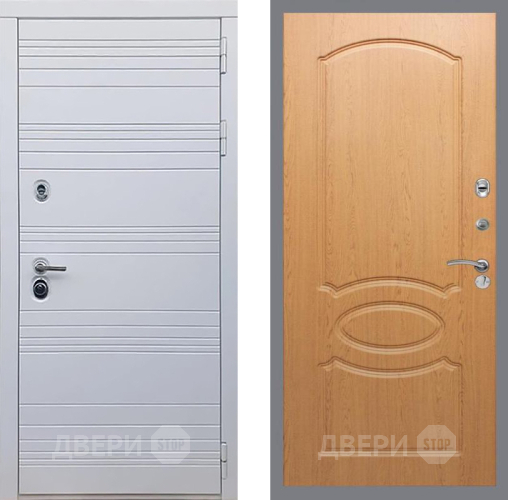 Входная металлическая Дверь Рекс (REX) 14 Силк Сноу FL-128 Дуб в Шатуре