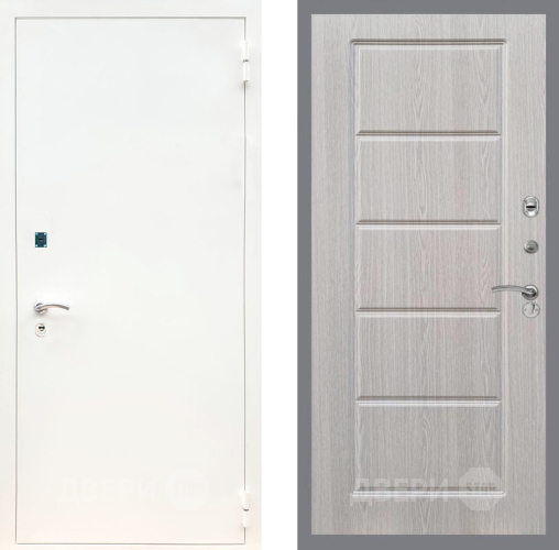 Дверь Рекс (REX) 1А Белая шагрень FL-39 Беленый дуб в Шатуре