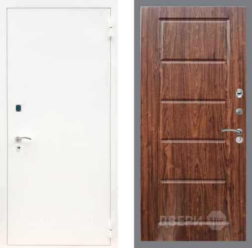 Дверь Рекс (REX) 1А Белая шагрень FL-39 орех тисненый в Шатуре