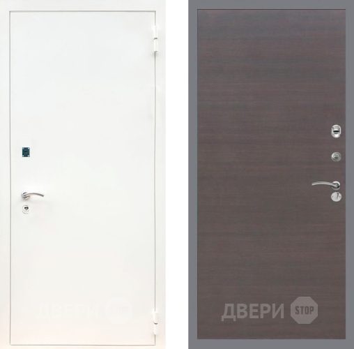 Входная металлическая Дверь Рекс (REX) 1А Белая шагрень GL венге поперечный в Шатуре