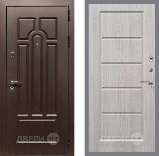 Входная металлическая Дверь Рекс (REX) Эврика FL-39 Беленый дуб в Шатуре