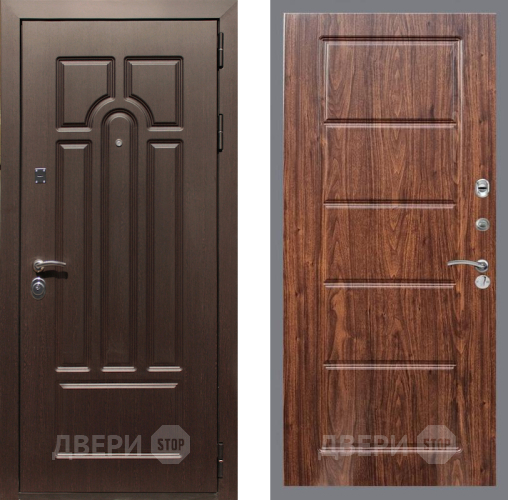 Дверь Рекс (REX) Эврика FL-39 орех тисненый в Шатуре