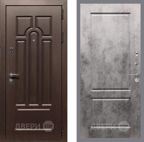 Входная металлическая Дверь Рекс (REX) Эврика FL-117 Бетон темный в Шатуре