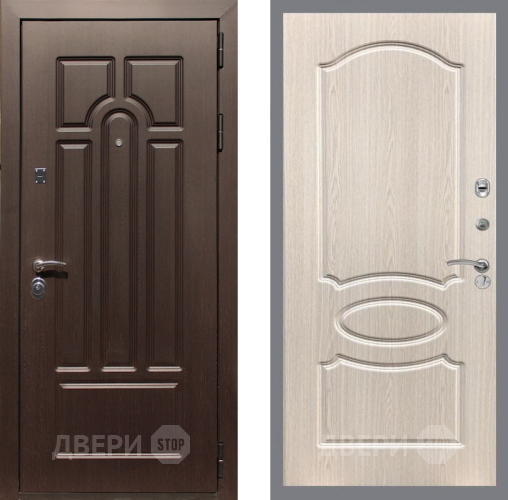 Дверь Рекс (REX) Эврика FL-128 Беленый дуб в Шатуре