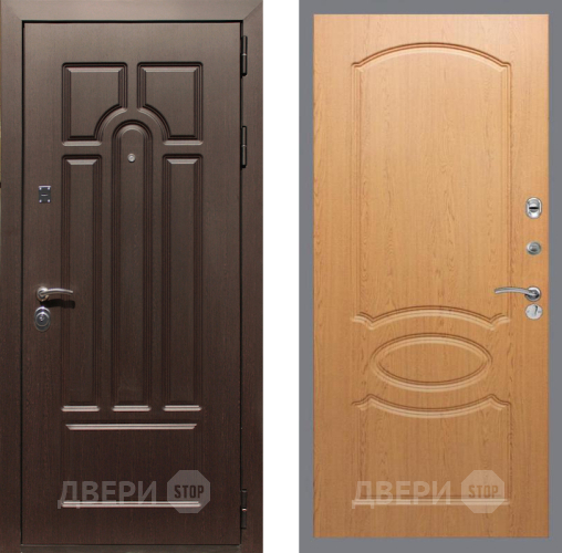 Входная металлическая Дверь Рекс (REX) Эврика FL-128 Дуб в Шатуре