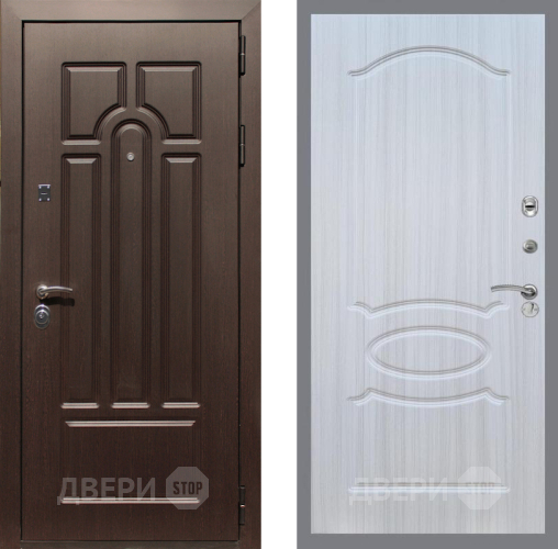 Дверь Рекс (REX) Эврика FL-128 Сандал белый в Шатуре