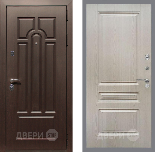 Входная металлическая Дверь Рекс (REX) Эврика FL-243 Беленый дуб в Шатуре