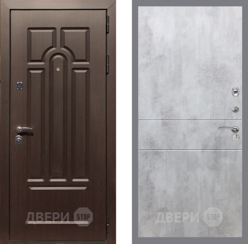 Входная металлическая Дверь Рекс (REX) Эврика FL-290 Бетон светлый в Шатуре