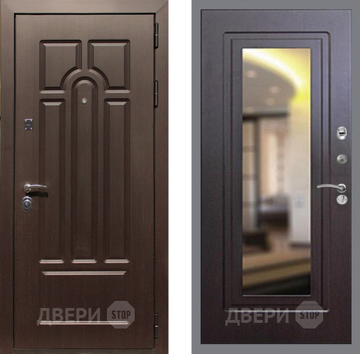 Входная металлическая Дверь Рекс (REX) Эврика FLZ-120 Венге в Шатуре