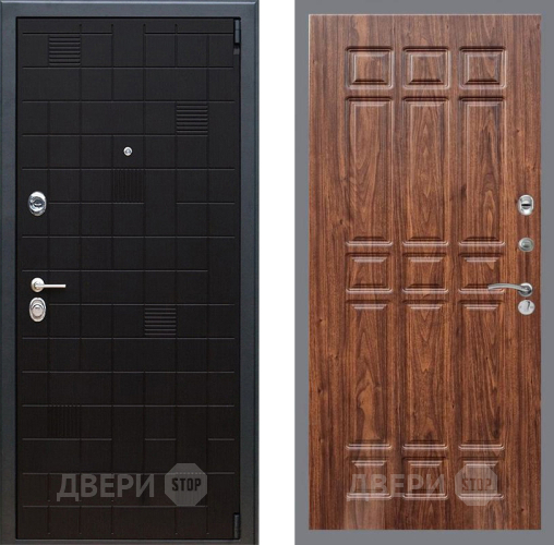 Входная металлическая Дверь Рекс (REX) 12 FL-33 орех тисненый в Шатуре