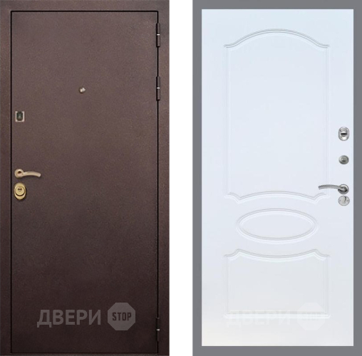 Входная металлическая Дверь Рекс (REX) Лайт 3К FL-128 Белый ясень в Шатуре