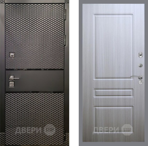 Входная металлическая Дверь Рекс (REX) 15 Черный Кварц FL-243 Сандал белый в Шатуре