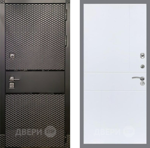 Входная металлическая Дверь Рекс (REX) 15 Черный Кварц FL-290 Силк Сноу в Шатуре
