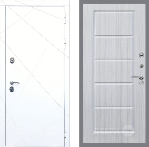 Входная металлическая Дверь Рекс (REX) 13 Силк Сноу FL-39 Сандал белый в Шатуре