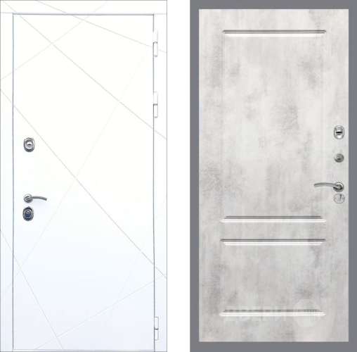 Входная металлическая Дверь Рекс (REX) 13 Силк Сноу FL-117 Бетон светлый в Шатуре