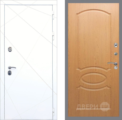 Входная металлическая Дверь Рекс (REX) 13 Силк Сноу FL-128 Дуб в Шатуре