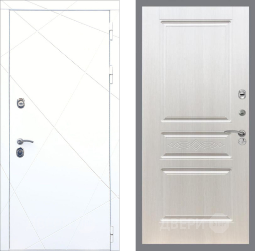 Входная металлическая Дверь Рекс (REX) 13 Силк Сноу FL-243 Лиственница беж в Шатуре