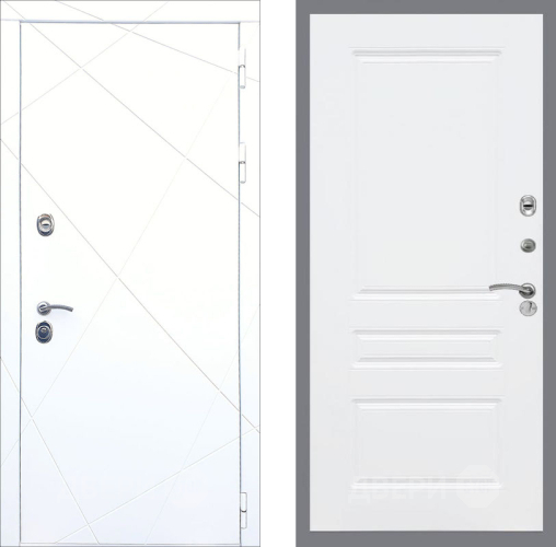 Входная металлическая Дверь Рекс (REX) 13 Силк Сноу FL-243 Силк Сноу в Шатуре