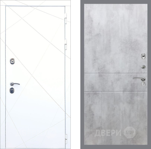 Дверь Рекс (REX) 13 Силк Сноу FL-290 Бетон светлый в Шатуре