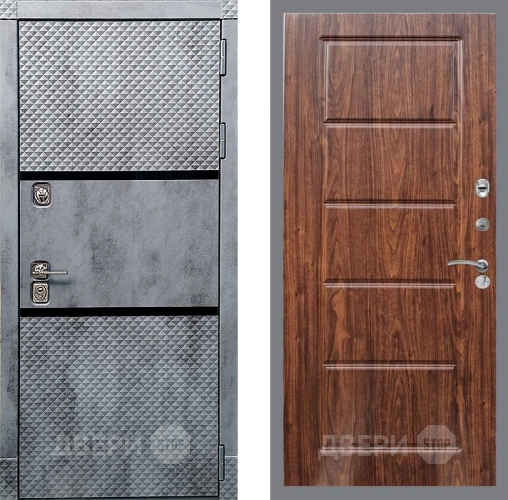 Дверь Рекс (REX) 15 Бетон Темный FL-39 орех тисненый в Шатуре