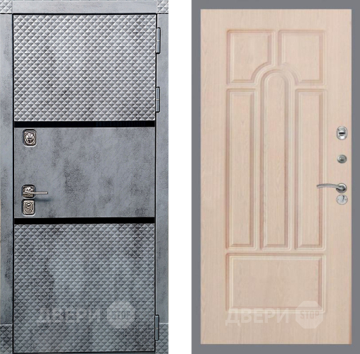 Входная металлическая Дверь Рекс (REX) 15 Бетон Темный FL-58 Беленый дуб в Шатуре