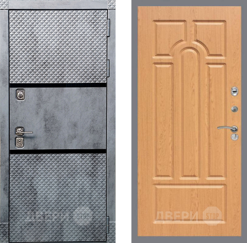 Входная металлическая Дверь Рекс (REX) 15 Бетон Темный FL-58 Дуб в Шатуре