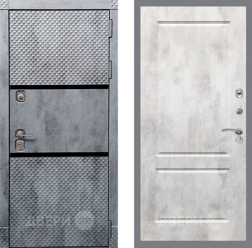 Дверь Рекс (REX) 15 Бетон Темный FL-117 Бетон светлый в Шатуре