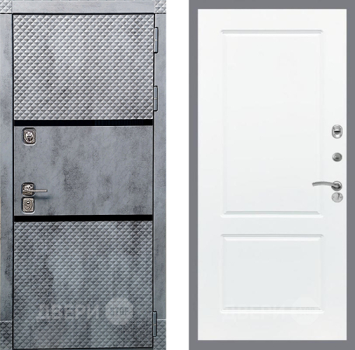 Входная металлическая Дверь Рекс (REX) 15 Бетон Темный FL-117 Силк Сноу в Шатуре