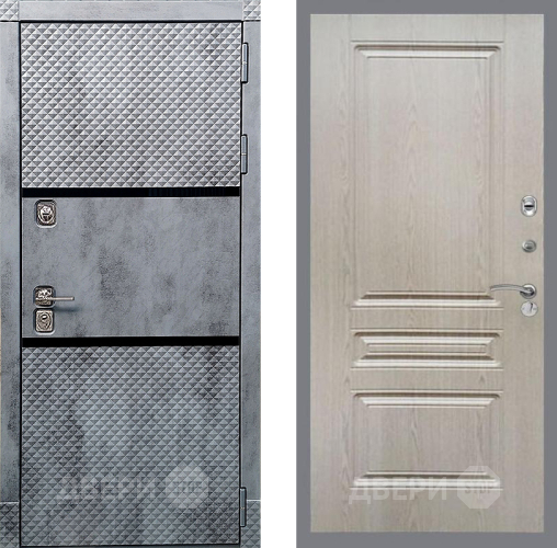 Дверь Рекс (REX) 15 Бетон Темный FL-243 Беленый дуб в Шатуре