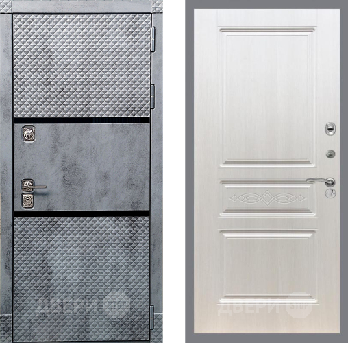 Входная металлическая Дверь Рекс (REX) 15 Бетон Темный FL-243 Лиственница беж в Шатуре