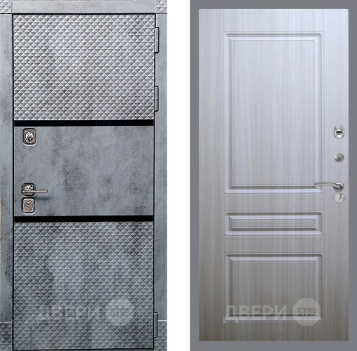 Входная металлическая Дверь Рекс (REX) 15 Бетон Темный FL-243 Сандал белый в Шатуре