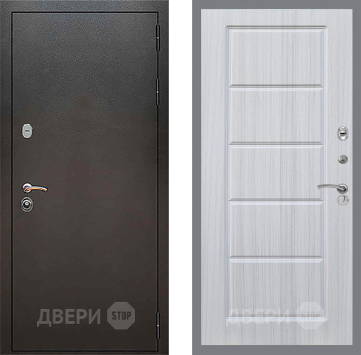 Входная металлическая Дверь Рекс (REX) 5 Серебро Антик FL-39 Сандал белый в Шатуре