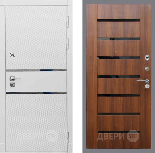 Дверь Рекс (REX) 15 Силк Сноу СБ-14 стекло черное Орех бренди в Шатуре